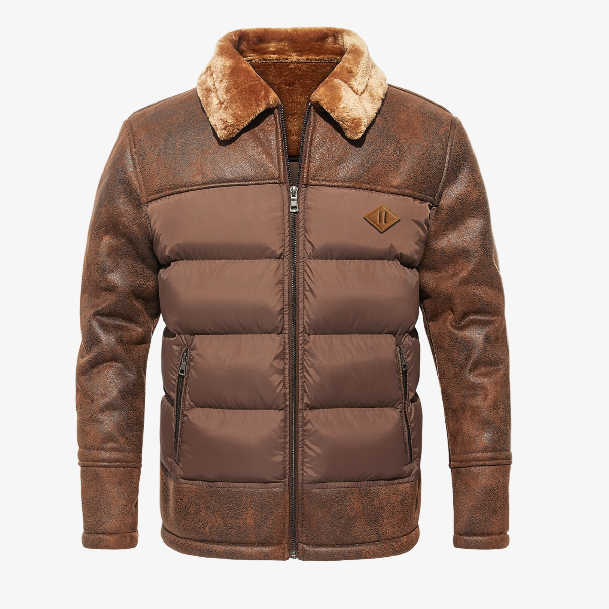 Men's Fleece-Lined Winter Jacket - Warm, Stylish, and Durable Outerwear for Cold Weather Adventures
