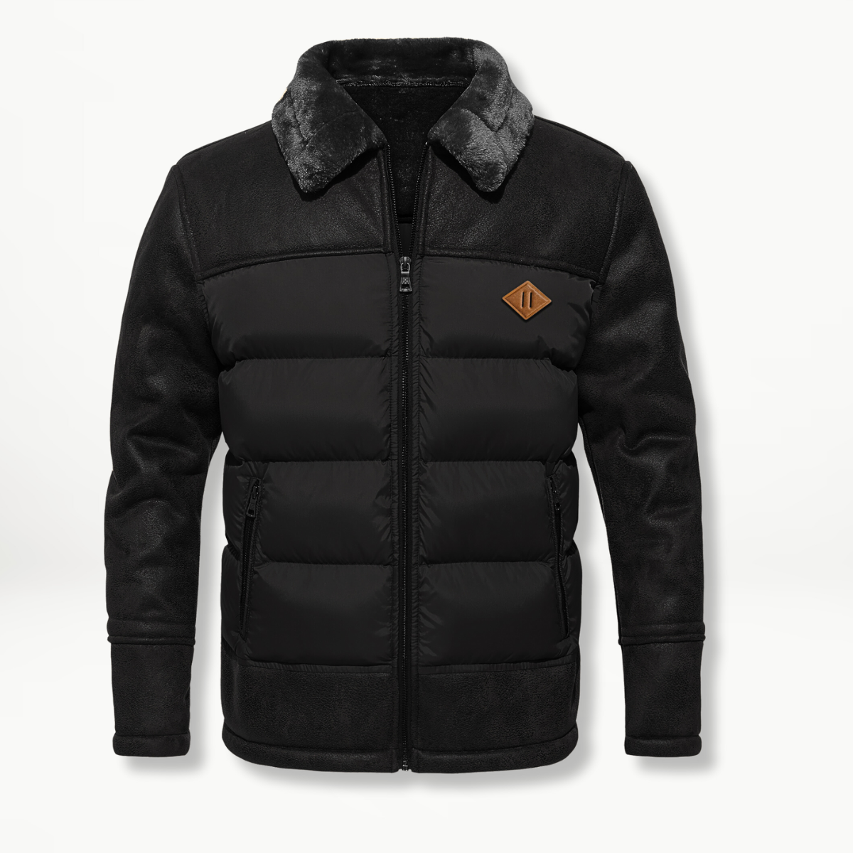 Men's Fleece-Lined Winter Jacket - Warm, Stylish, and Durable Outerwear for Cold Weather Adventures