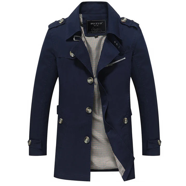 Noah - Long Waterproof Double Breasted Trench Coat