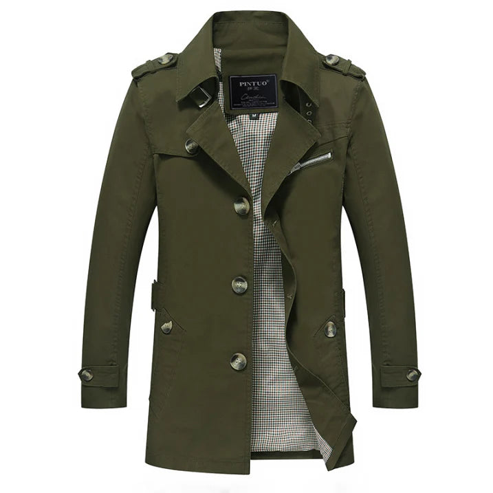 Noah - Long Waterproof Double Breasted Trench Coat