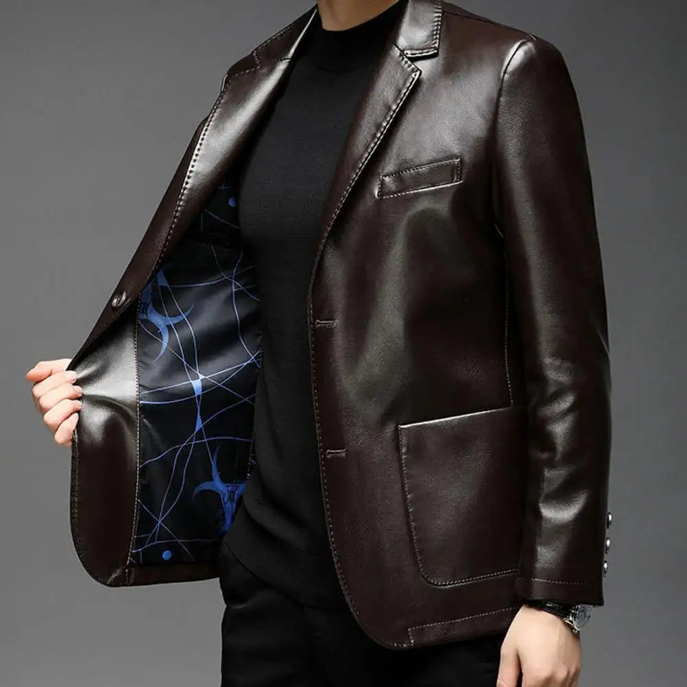 Stylish Men's Leather Jacket - Premium Quality, Classic Design, Perfect for Casual and Formal Wear, Ideal for All Seasons