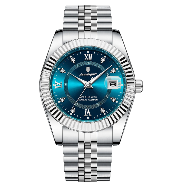 Men’s Business & Casual Quartz Watch – Two-Tone Bracelet with Date