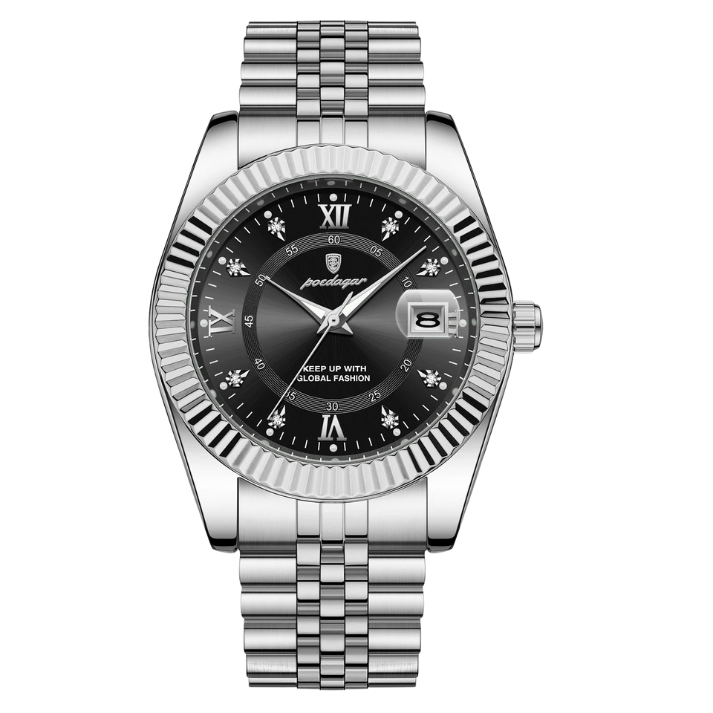 Men’s Business & Casual Quartz Watch – Two-Tone Bracelet with Date