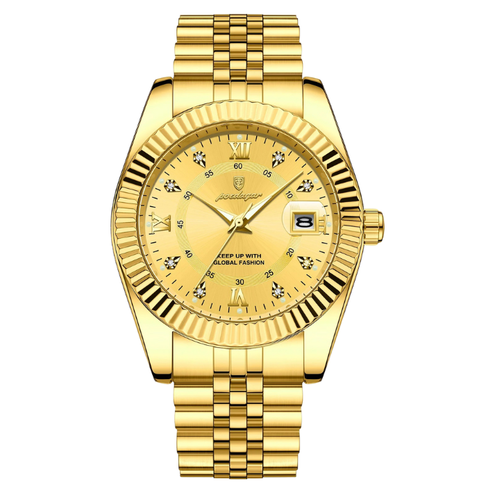 Men’s Business & Casual Quartz Watch – Two-Tone Bracelet with Date