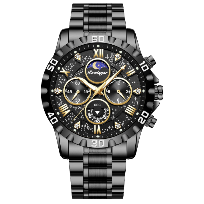 Men’s Business & Sports Quartz Watch – Chronograph with Date Display