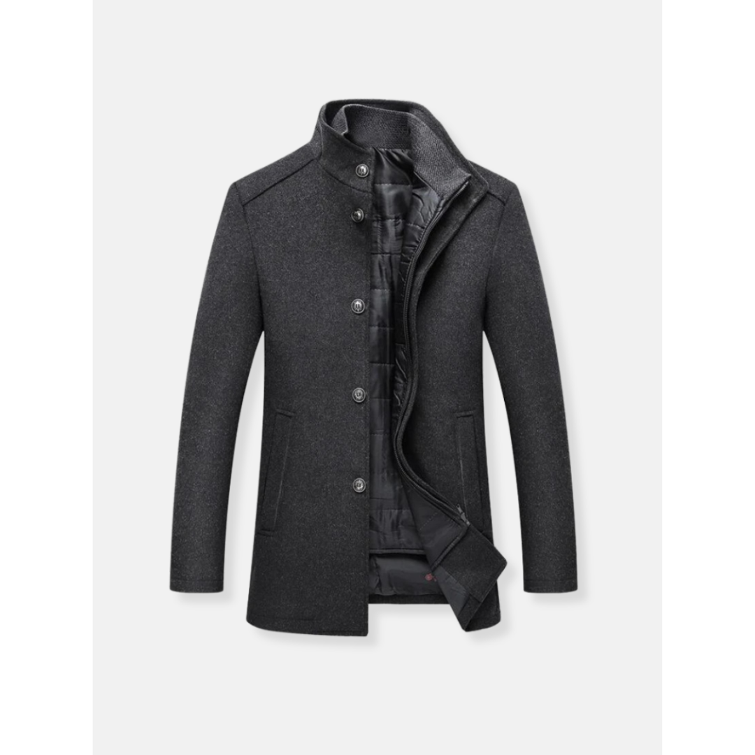 Archie - Long Sleeve Zipper Closure Trench Coat
