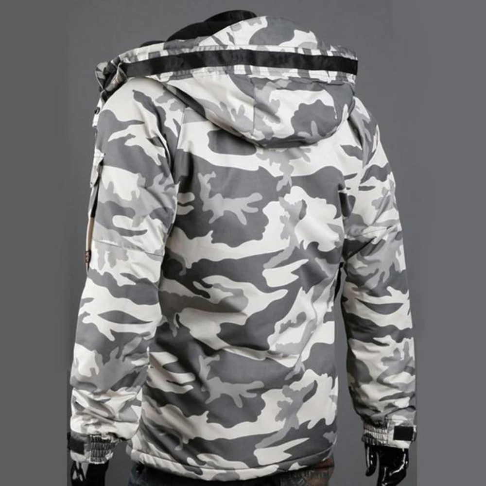 Men's Camouflage Hooded Jacket - Stylish Camo Outdoor Jacket for Hunting, Camping, and Casual Wear