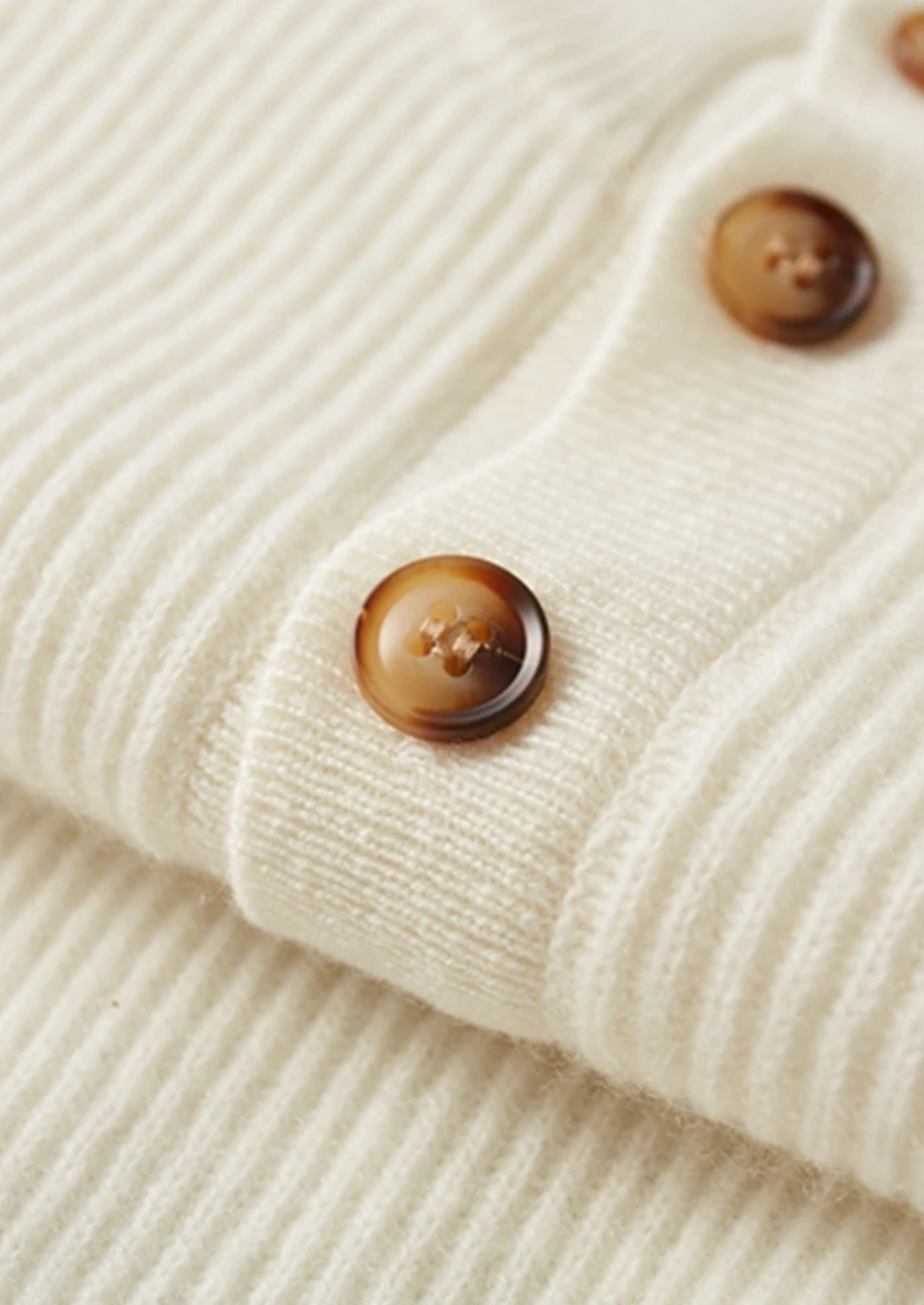 Cashmere Button Sweater Gray Premium Cashmere