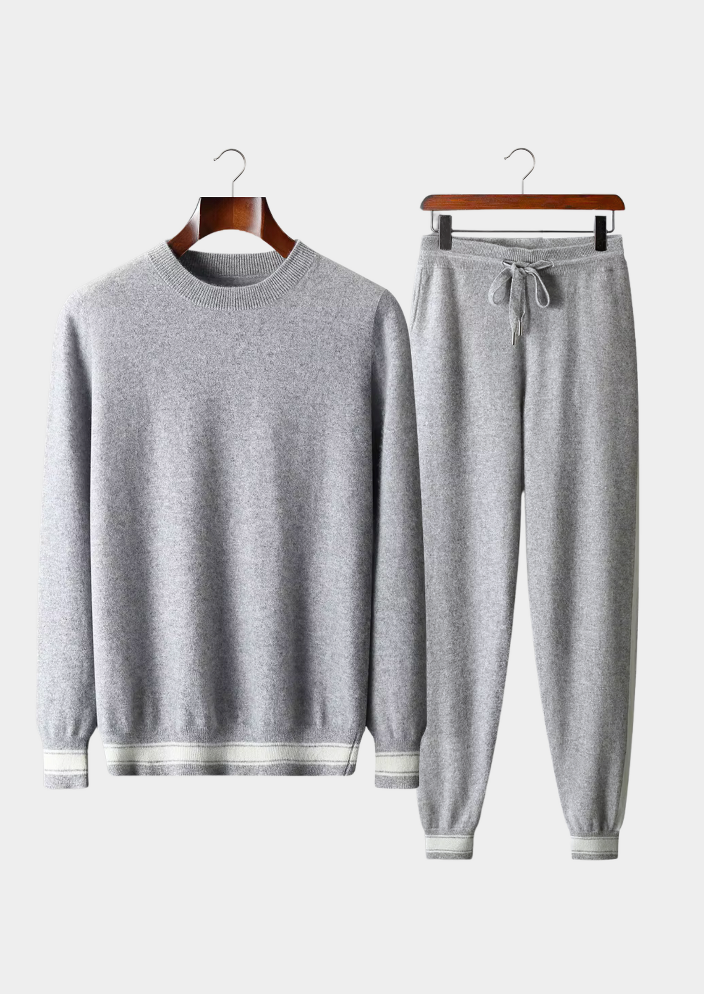Cashmere Leisure Set Gray Soft Fabric