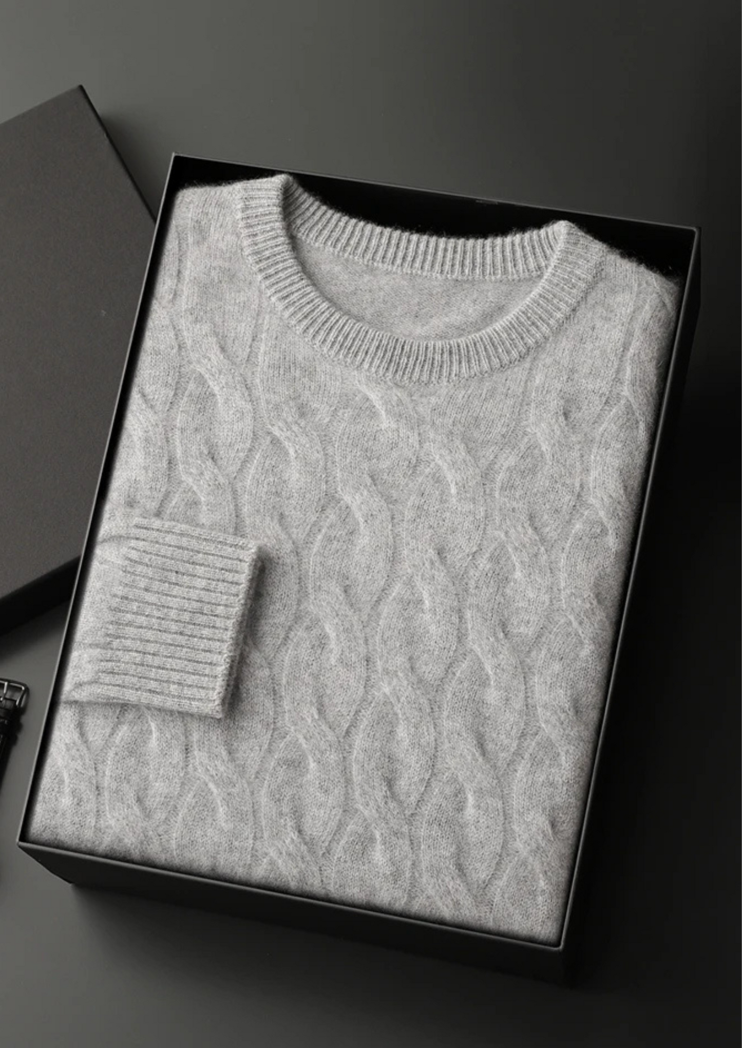 Cashmere Sweater Women Cream Cable Knit Crewneck