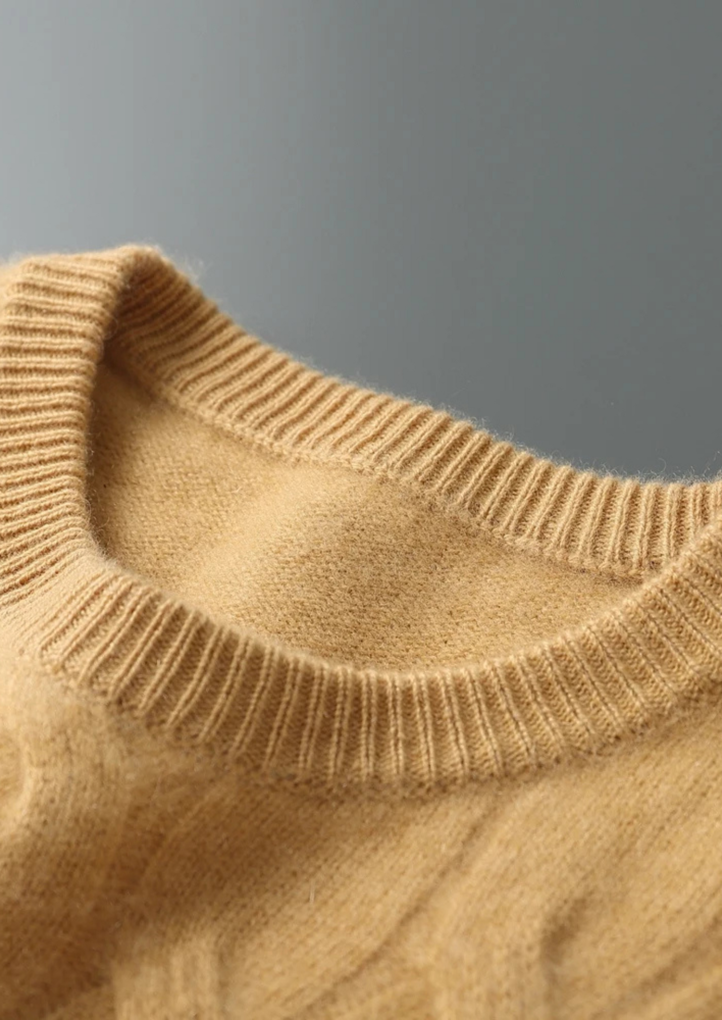 Cashmere Sweater Women Cream Cable Knit Crewneck