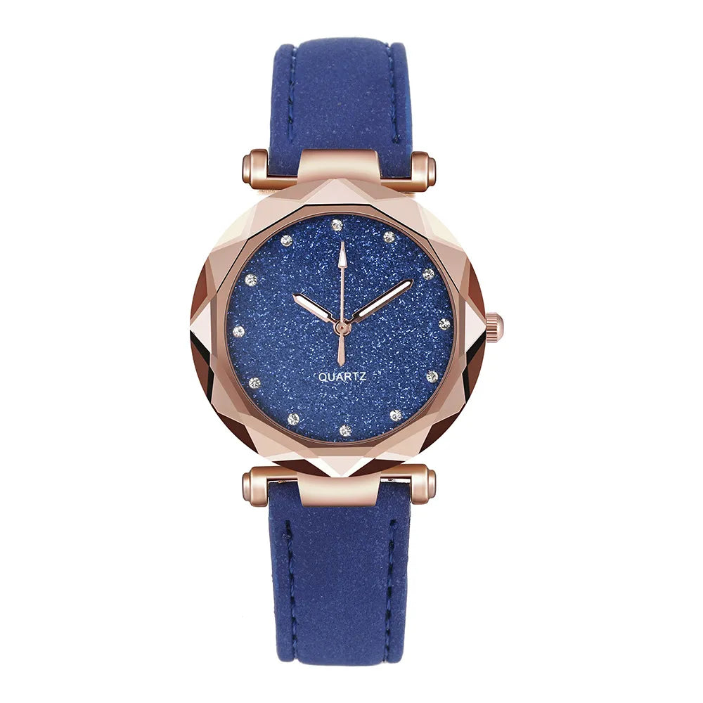 Chic Rhinestone Women's Watch with Vegan Leather Strap – Modern Elegant Ladies Watch for Casual and Formal Wear 11