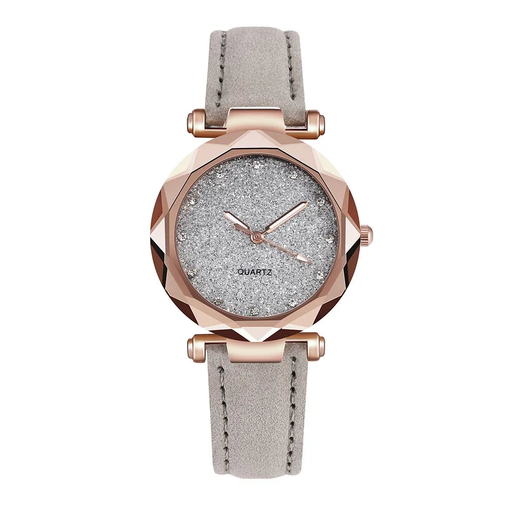 Chic Rhinestone Women's Watch with Vegan Leather Strap – Modern Elegant Ladies Watch for Casual and Formal Wear 13