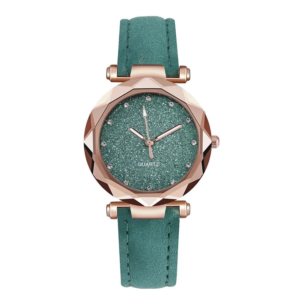 Chic Rhinestone Women's Watch with Vegan Leather Strap – Modern Elegant Ladies Watch for Casual and Formal Wear 15