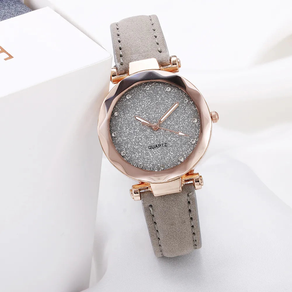 Chic Rhinestone Women's Watch with Vegan Leather Strap – Modern Elegant Ladies Watch for Casual and Formal Wear 5