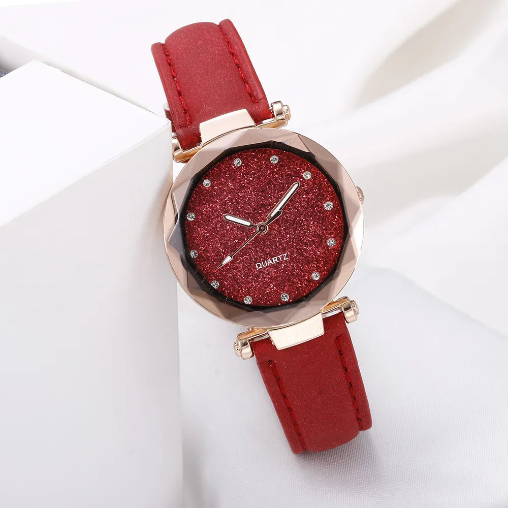 Chic Rhinestone Women's Watch with Vegan Leather Strap – Modern Elegant Ladies Watch for Casual and Formal Wear 6