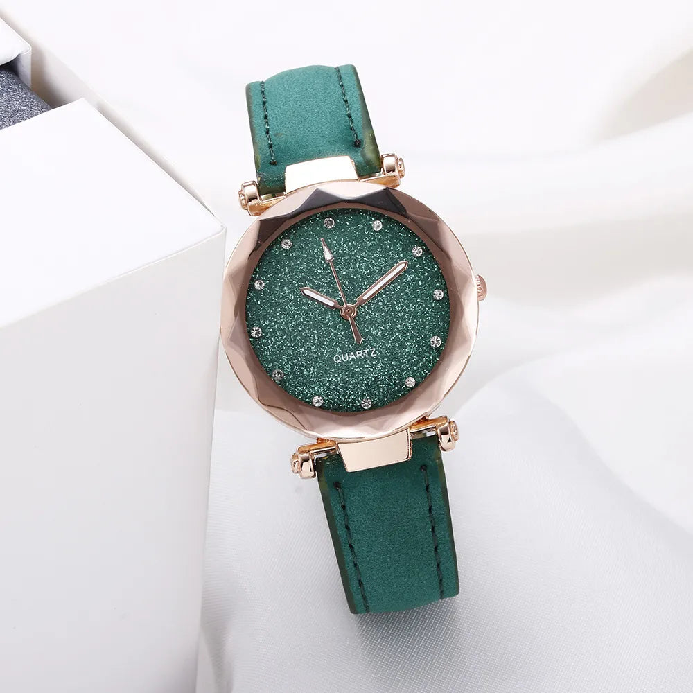 Chic Rhinestone Women's Watch with Vegan Leather Strap – Modern Elegant Ladies Watch for Casual and Formal Wear 8
