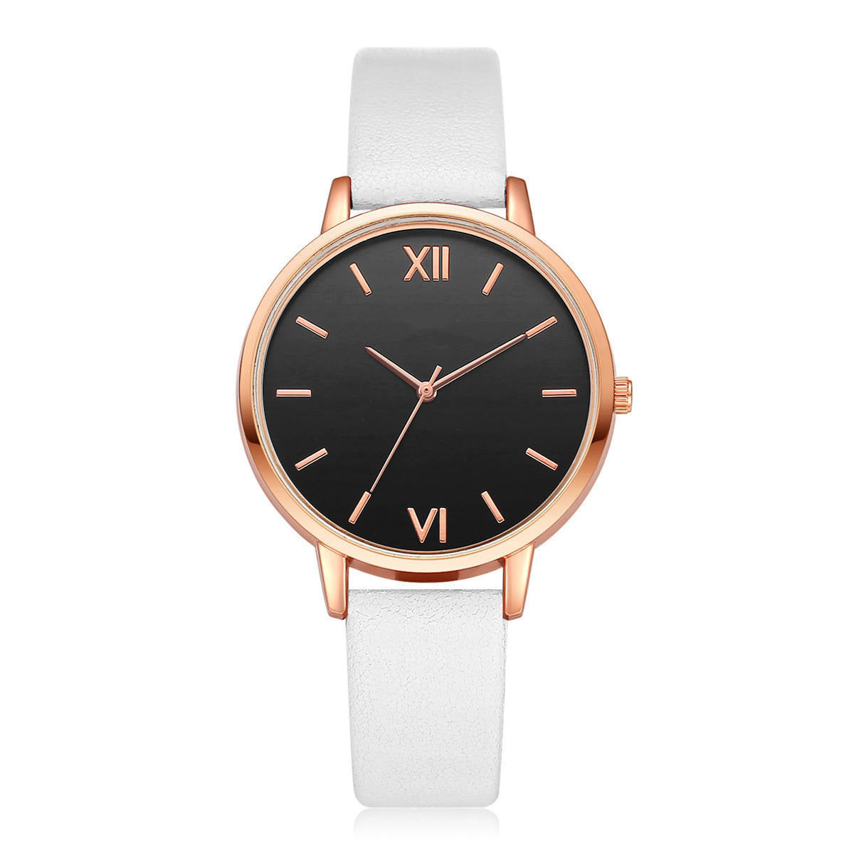 Classic Luxury Women's Watch with Round Dial and PU Leather Strap – Elegant Everyday Timepiece 0