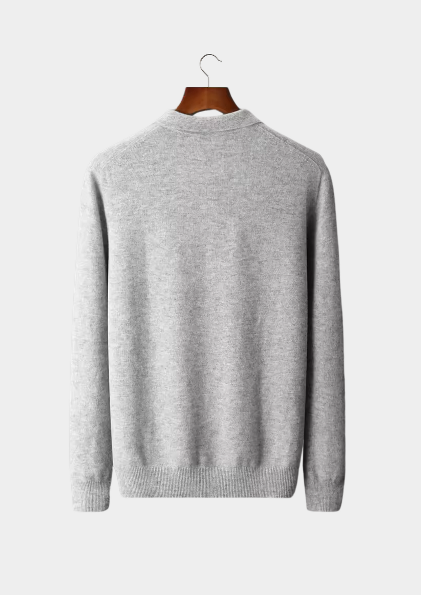 Classic Polo Sweater Navy Extra-Fine Merino Wool 2