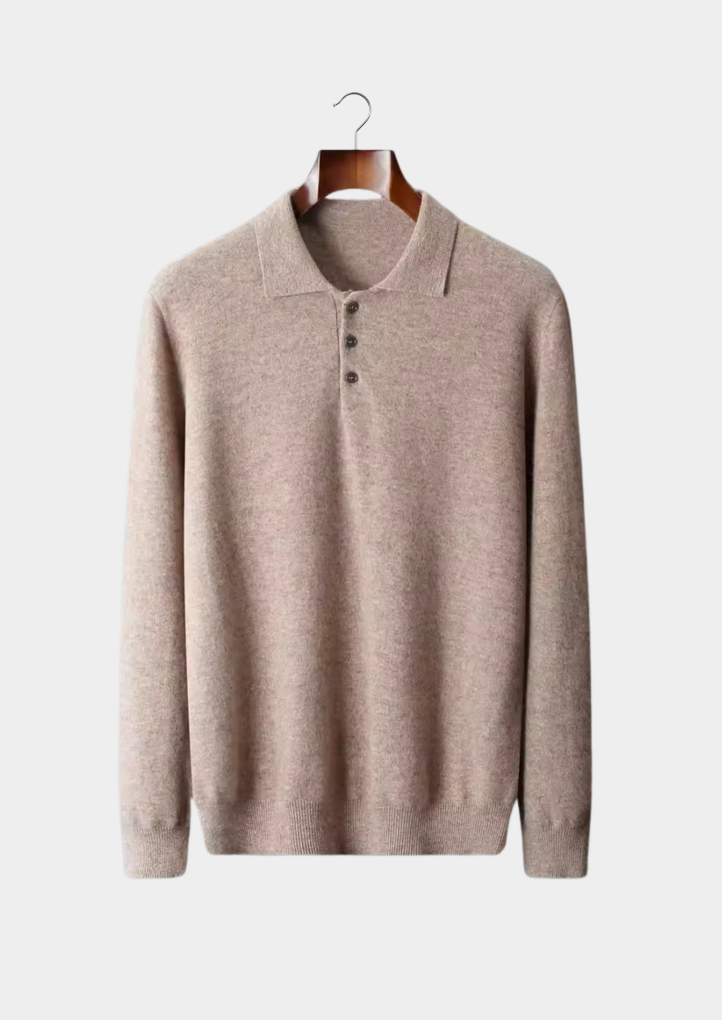 Classic Polo Sweater Navy Extra-Fine Merino Wool 3