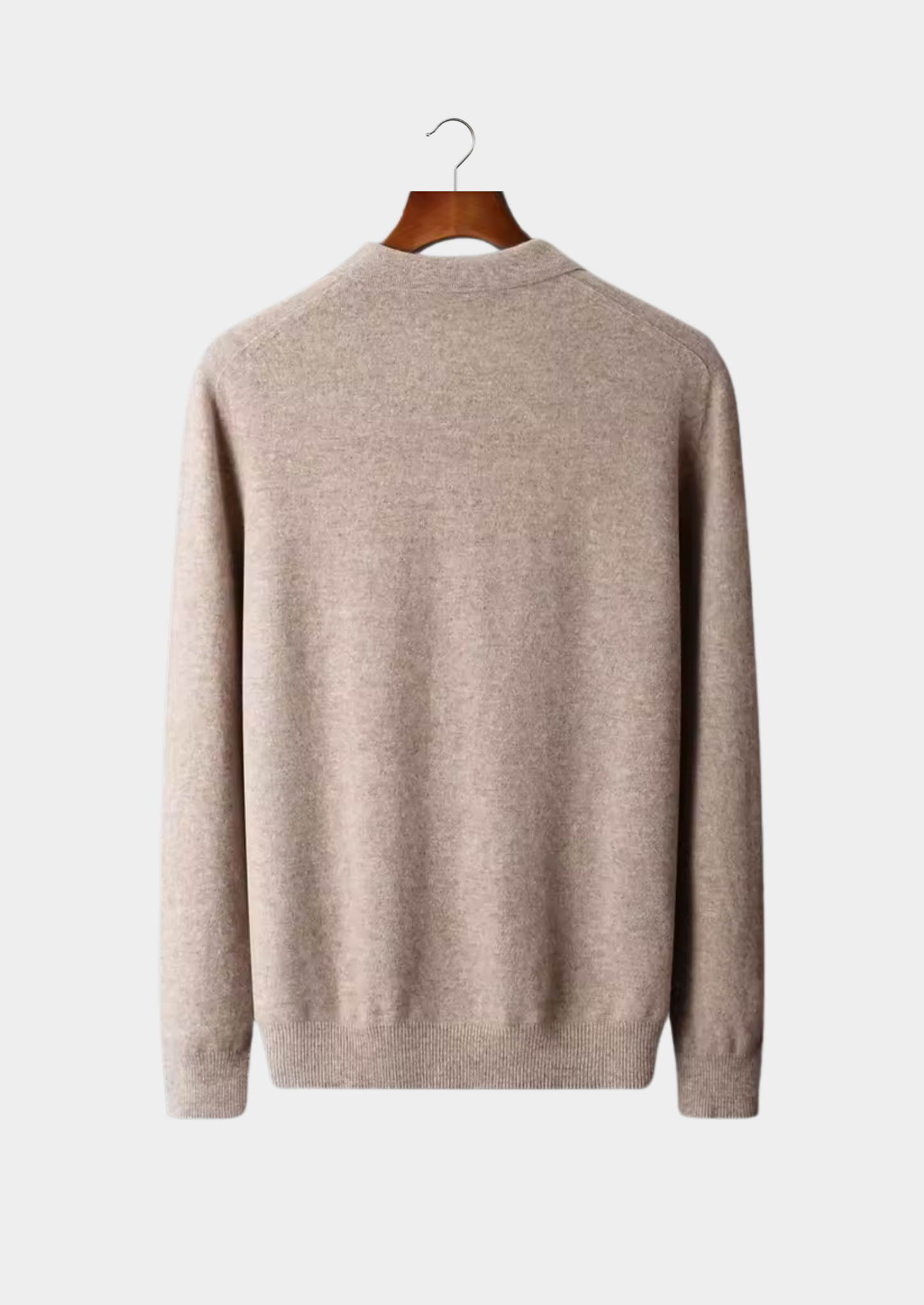 Classic Polo Sweater Navy Extra-Fine Merino Wool 4