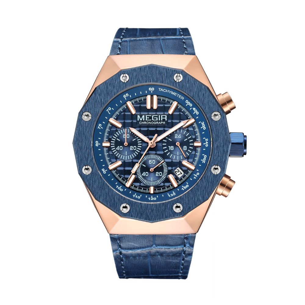 Classic Quartz Men's Watch with Stainless Steel Band, Chronograph Function, and Water Resistance 5