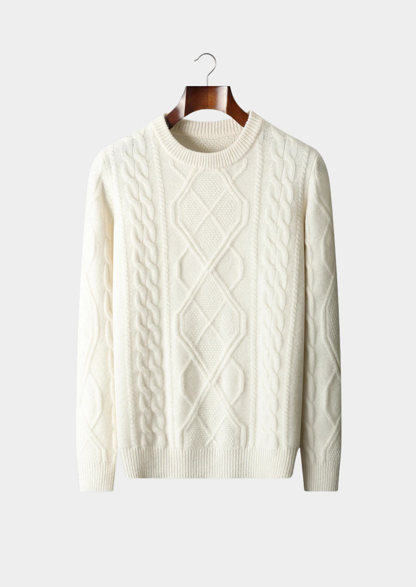 Crewneck Sweater Black Extra-Fine Merino Wool 1