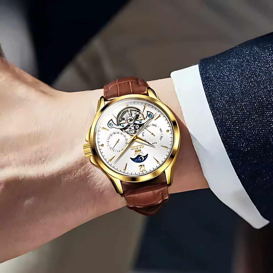 Elegant Quartz Analog Watch with Leather Strap – Minimalist Design for Any Occasion 4