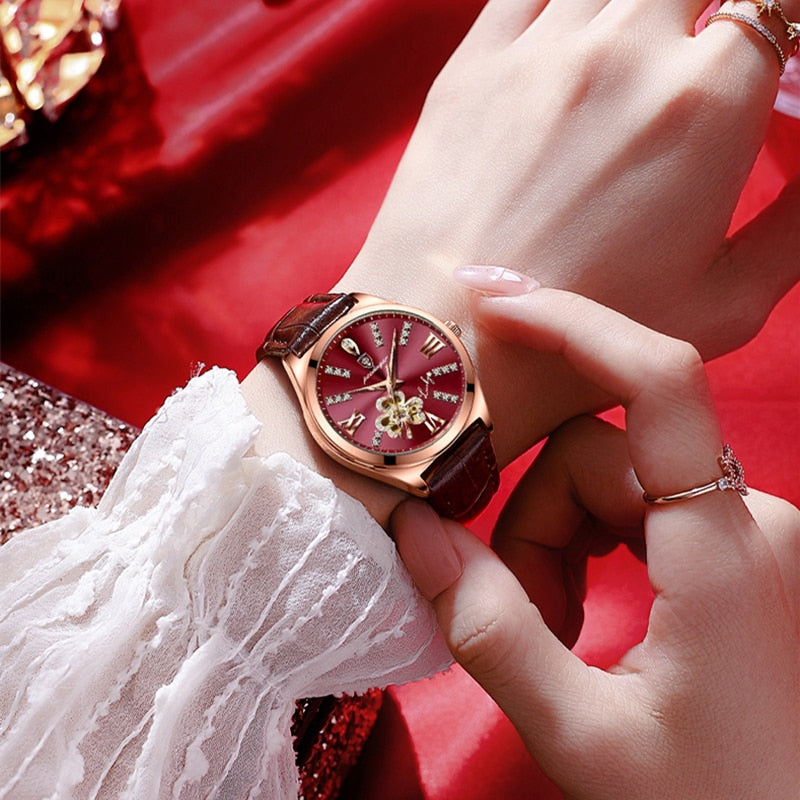 Elegant Women's Watch with Moonphase Dial and Leather Strap – Water Resistant Quartz Ladies Watch 5