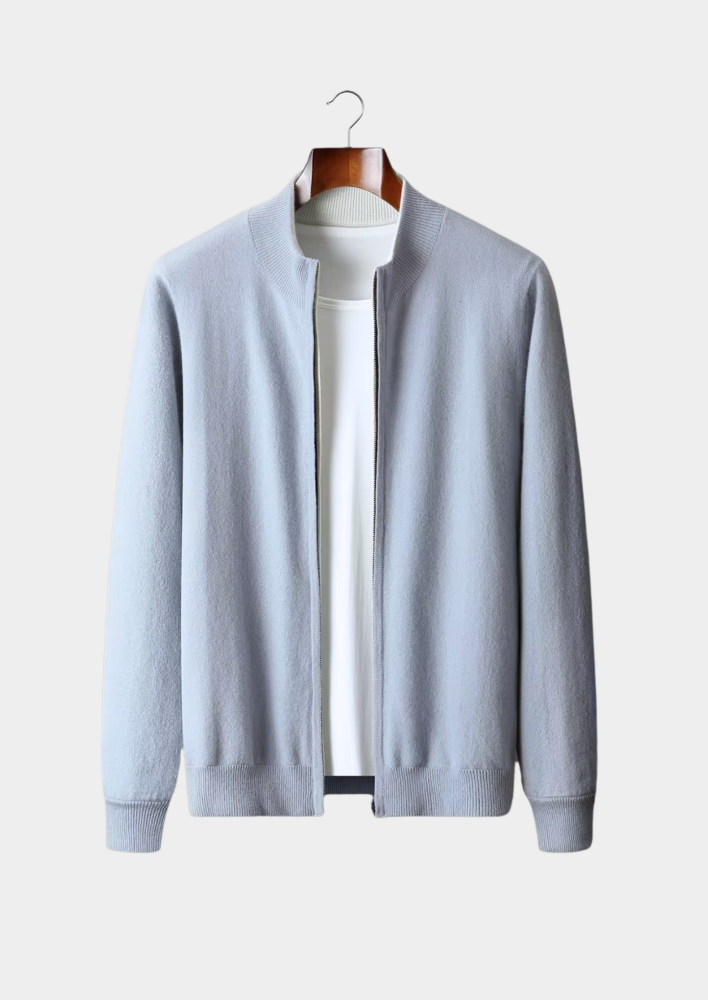 Extra-Fine Merino Wool Zip Cardigan