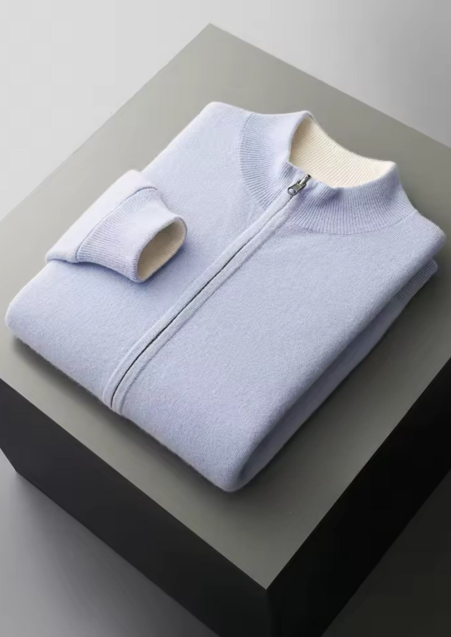Extra-Fine Merino Wool Zip Cardigan