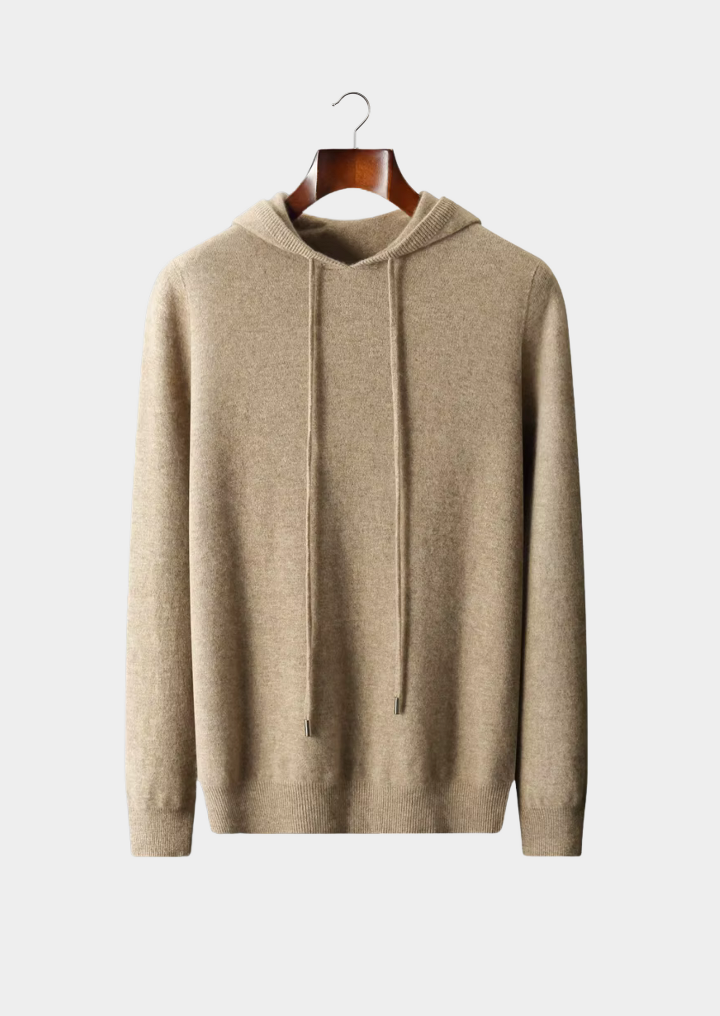 Leisure Hoodie Gray Extra-Fine Merino Wool 1