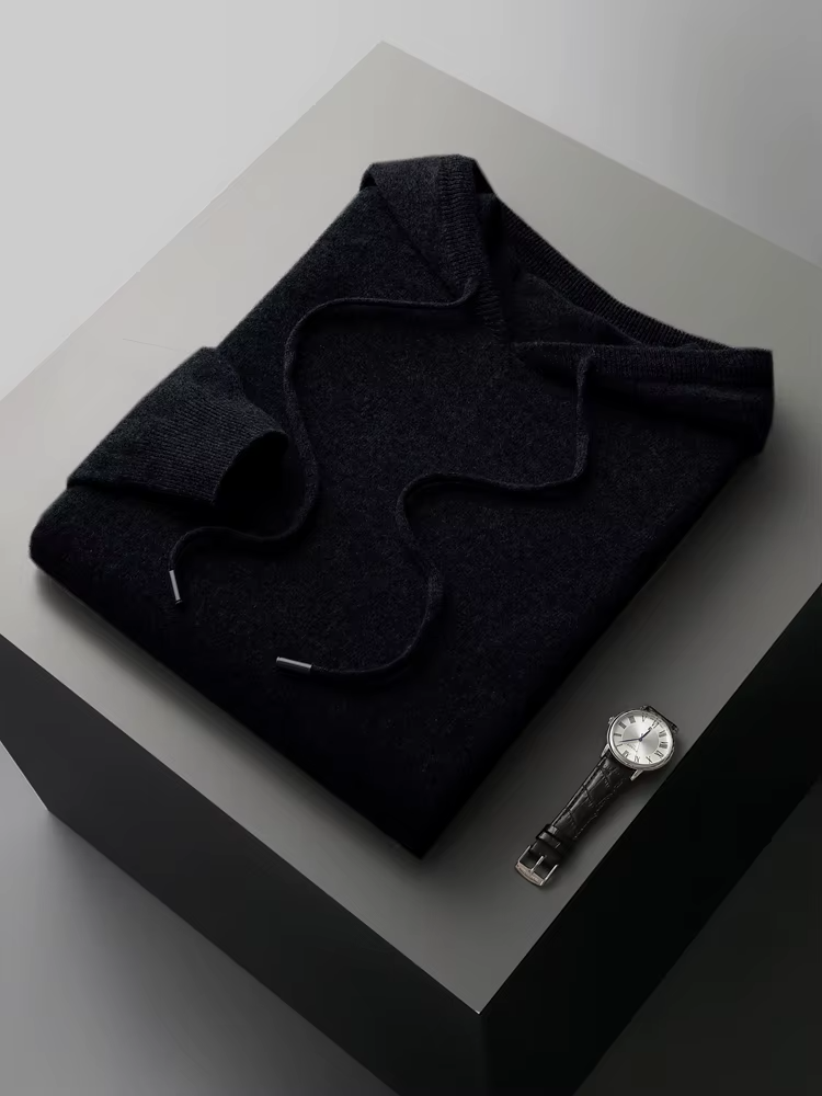 Leisure Hoodie Gray Extra-Fine Merino Wool 9