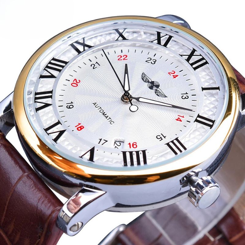 Luxury Automatic Leather Watch with Calendar Function – Elegant Timepiece for Men 2