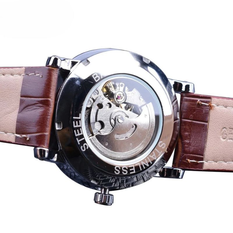 Luxury Automatic Leather Watch with Calendar Function – Elegant Timepiece for Men 4