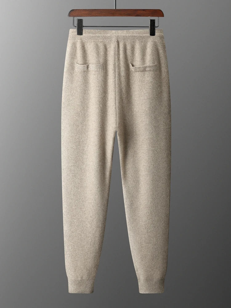 Men's Cardigan and Pants Set Grey 100% Merino Wool 3
