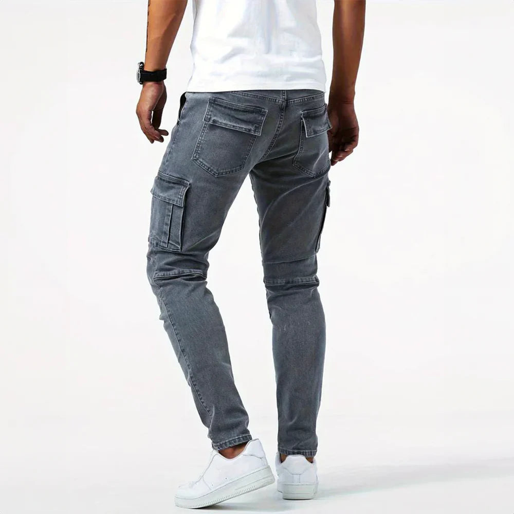 Men's Cargo Pants Black Denim