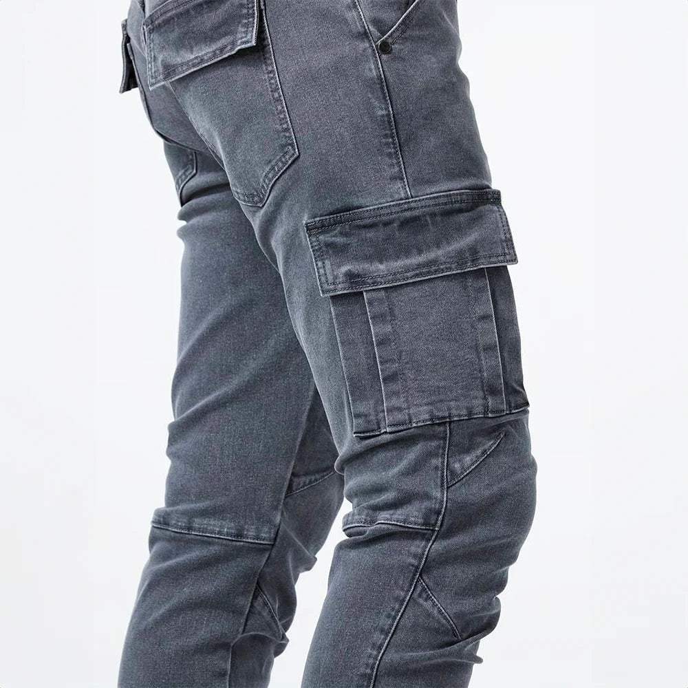 Men's Cargo Pants Black Denim