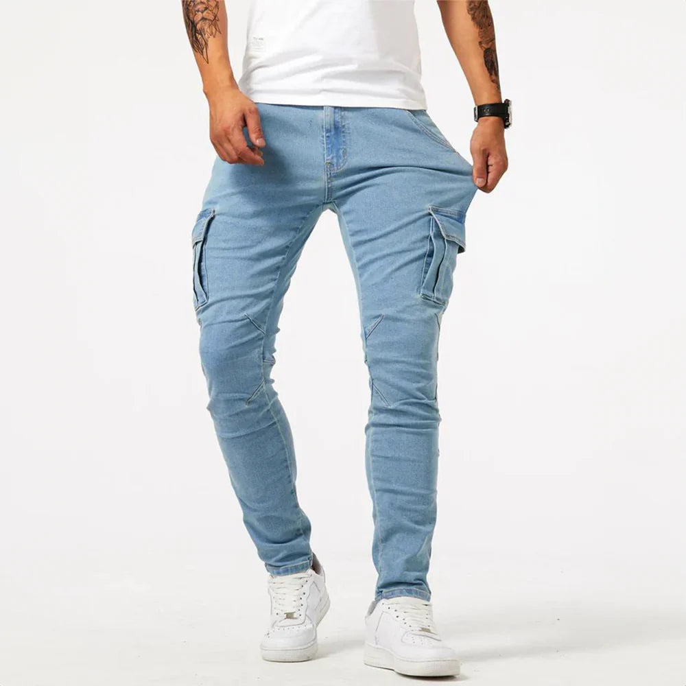 Men's Cargo Pants Black Denim