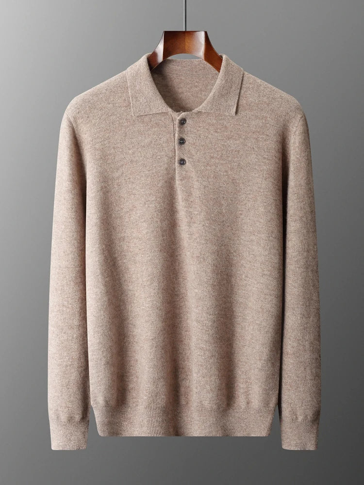 Men's Cashmere Sweater Grey 100% Merino Wool 2