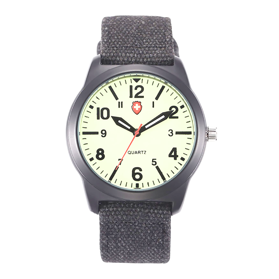 Men's Casual Sports Watch Black Canvas