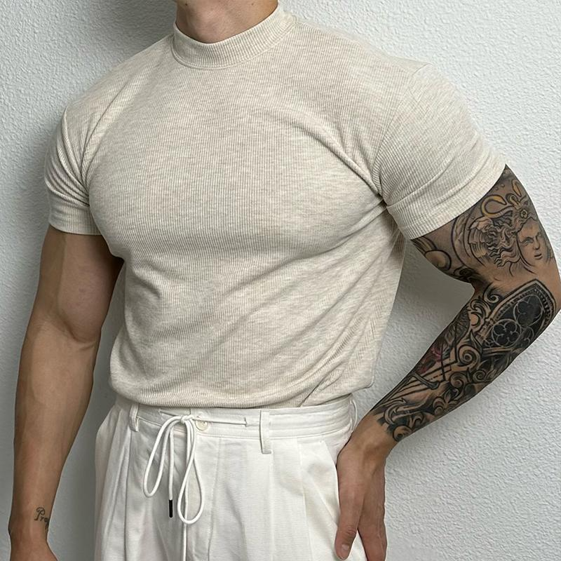Men's Dress Shirt Blue Breathable Fabric