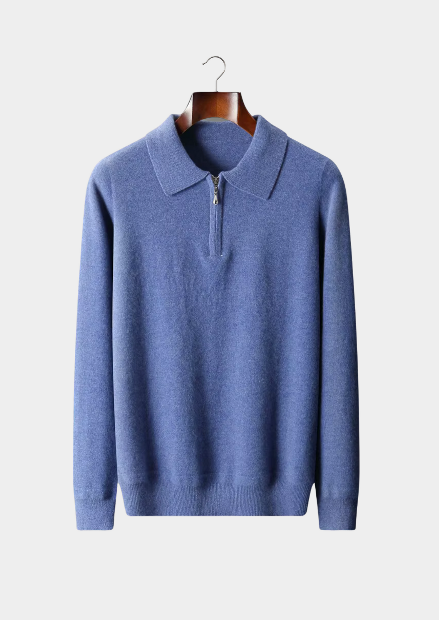 Men's Half Zip Polo Shirt Extra-Fine Merino Wool 3