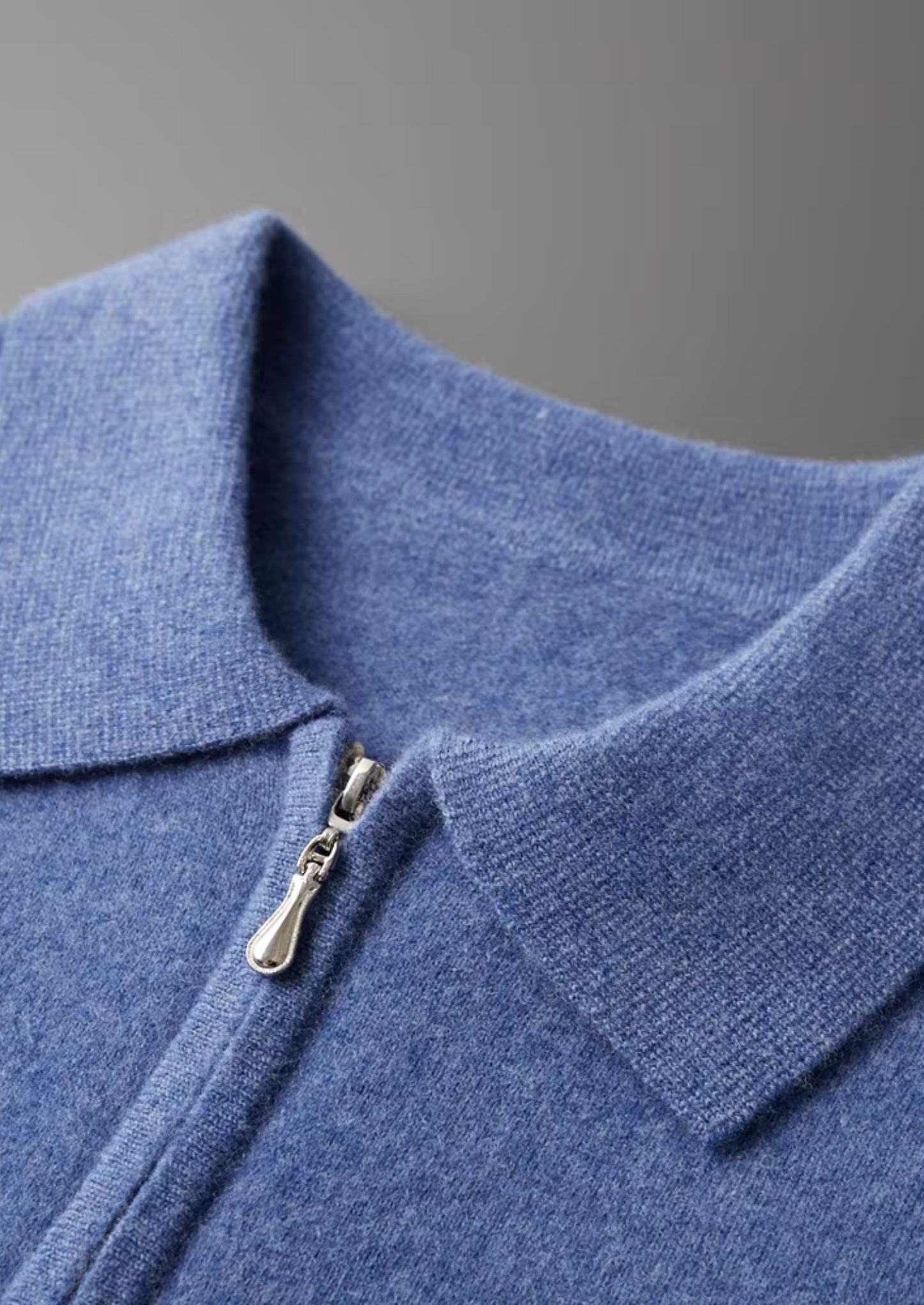 Men's Half Zip Polo Shirt Extra-Fine Merino Wool 6