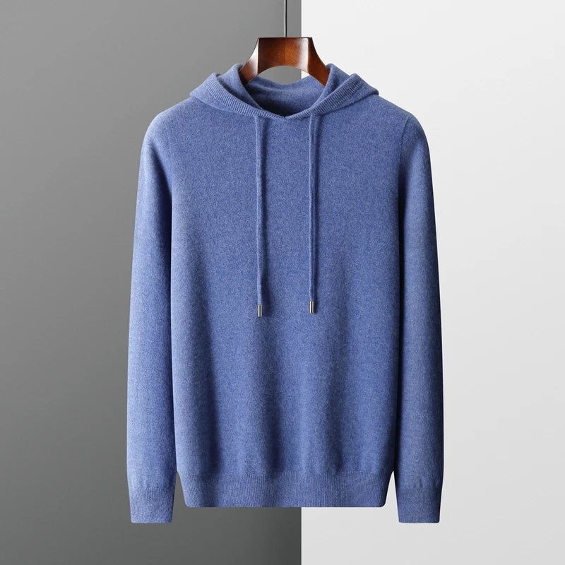 Men's Hoodie Grey Merino Wool