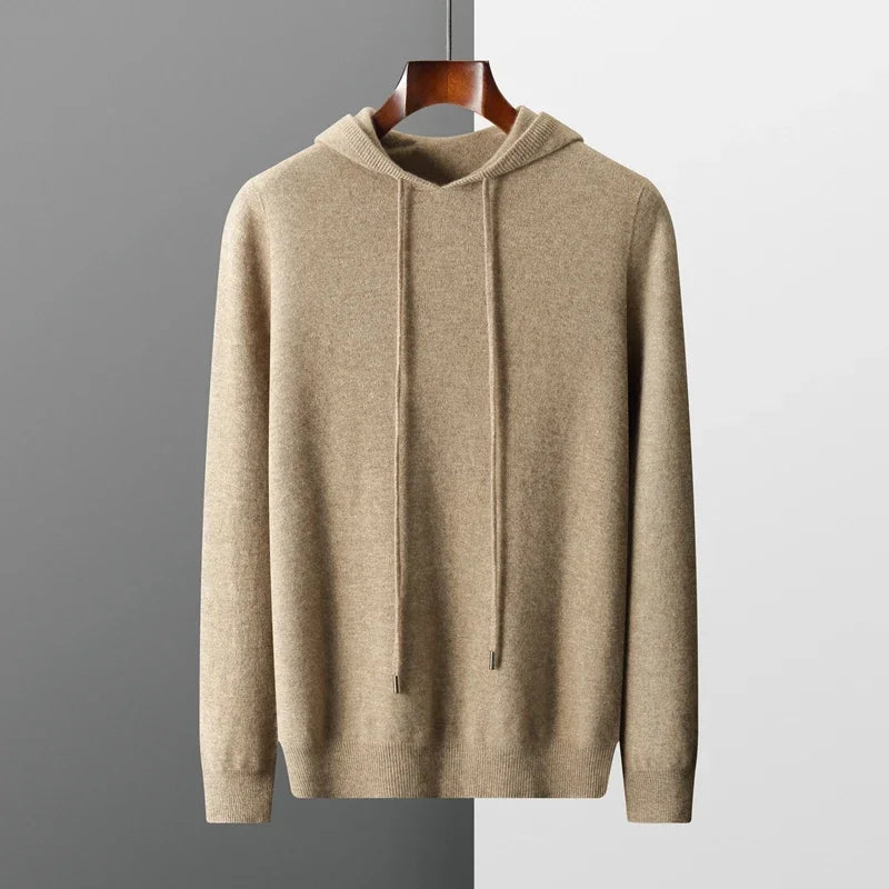 Men's Hoodie Grey Merino Wool