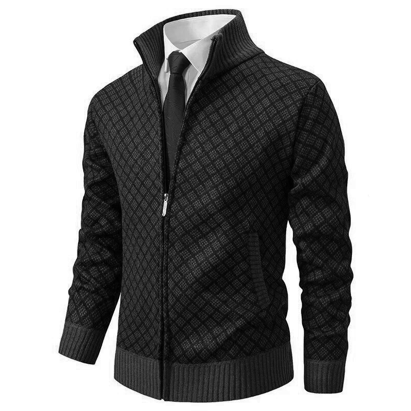 Men's Jacket Black High-Quality Fabric Winter Warmth 2