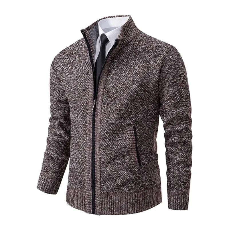 Men's Jacket Black Premium Fabric Zip-Up 3
