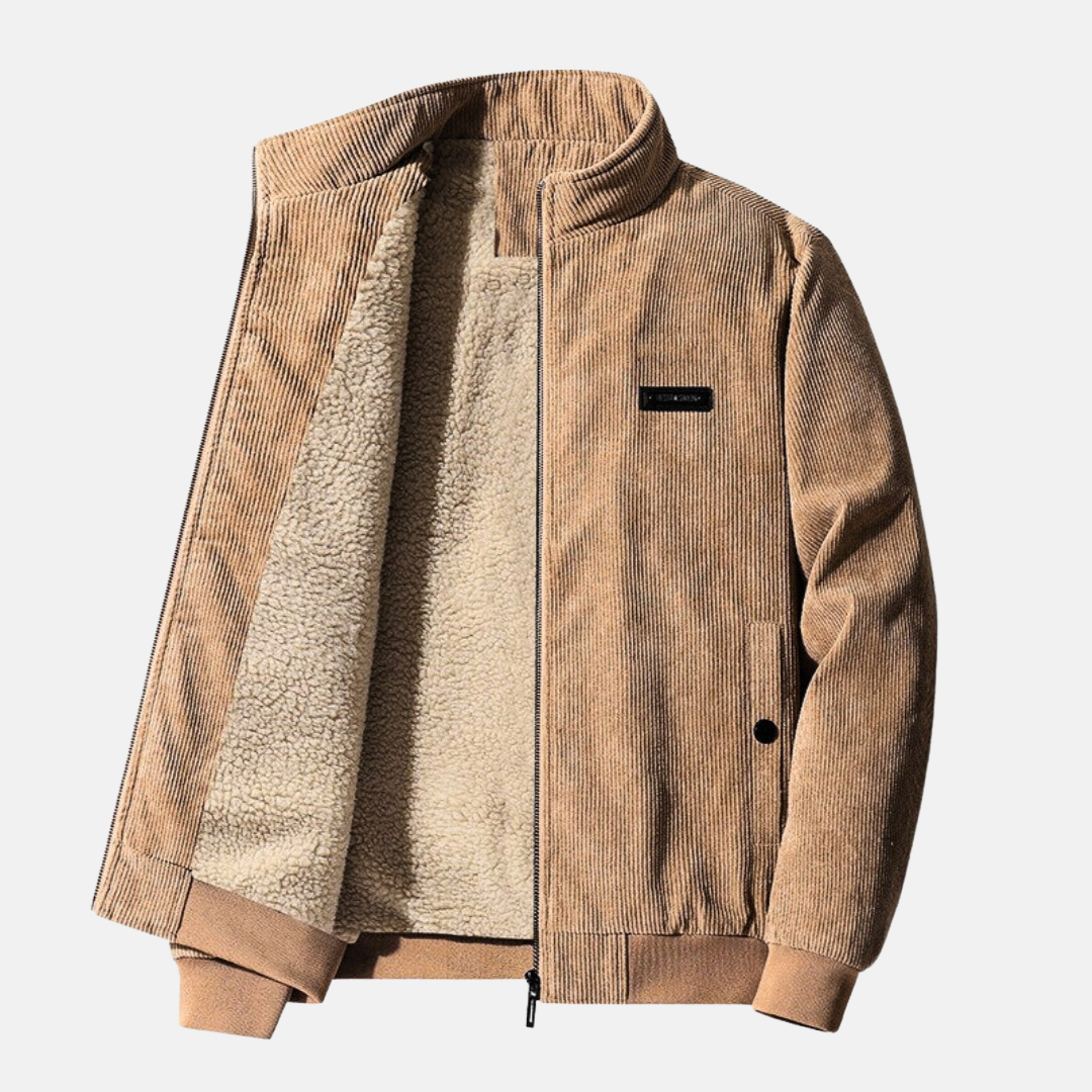 Men's Jacket Brown Corduroy Premium Fabric 3