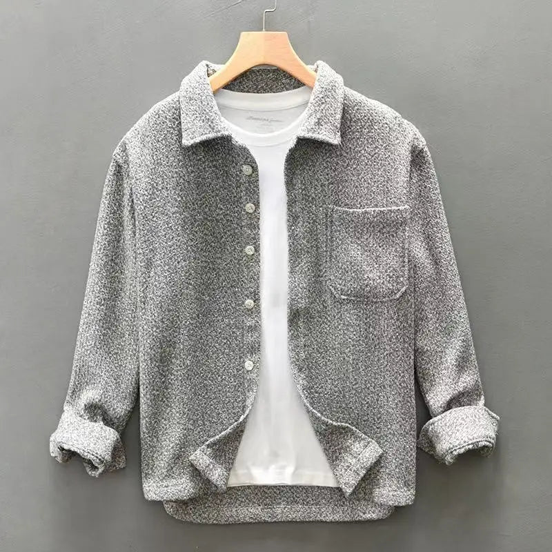 Men's Jacket Gray Cashmere Blend Relaxed Fit
